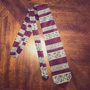 Cambridge Classics Maroon Beige Tie